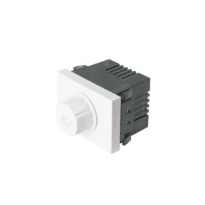 Alternative view of Dimmer giratorio, 1.5 módulos, línea Española, color blanco
