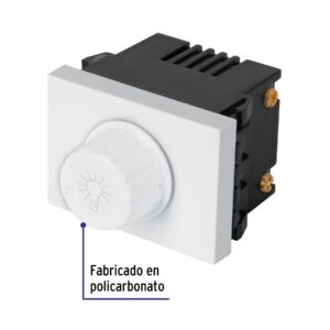 Dimmer giratorio, 1.5 módulos, línea Española, color blanco - Imagen 3