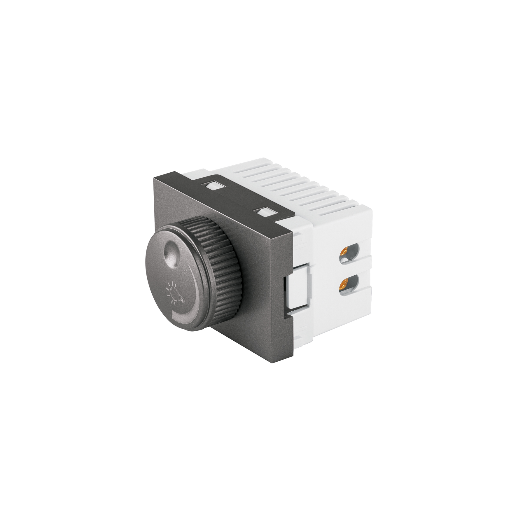 Dimmer giratorio acero inox de 1.5 módulos, línea Lisboa - Imagen 2