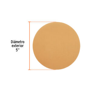 Paquete con 5 discos de lija 5' grano 320, ciegos, TRUPER - Imagen 4
