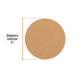 Paquete con 5 discos de lija 5' grano 40, ciegos, TRUPER - Imagen 4