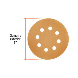 Paquete con 5 discos de lija 5' grano 400, 8 perforaciones - Imagen 4