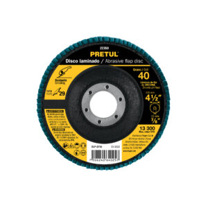 Alternative view of Disco laminado 4-1/2', grano 40 centro 7/8', fibra, PRETUL