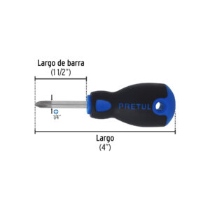 Desarmador de cruz 1/4' x 1-1/2' mango Comfort Grip, PRETUL - Imagen 3