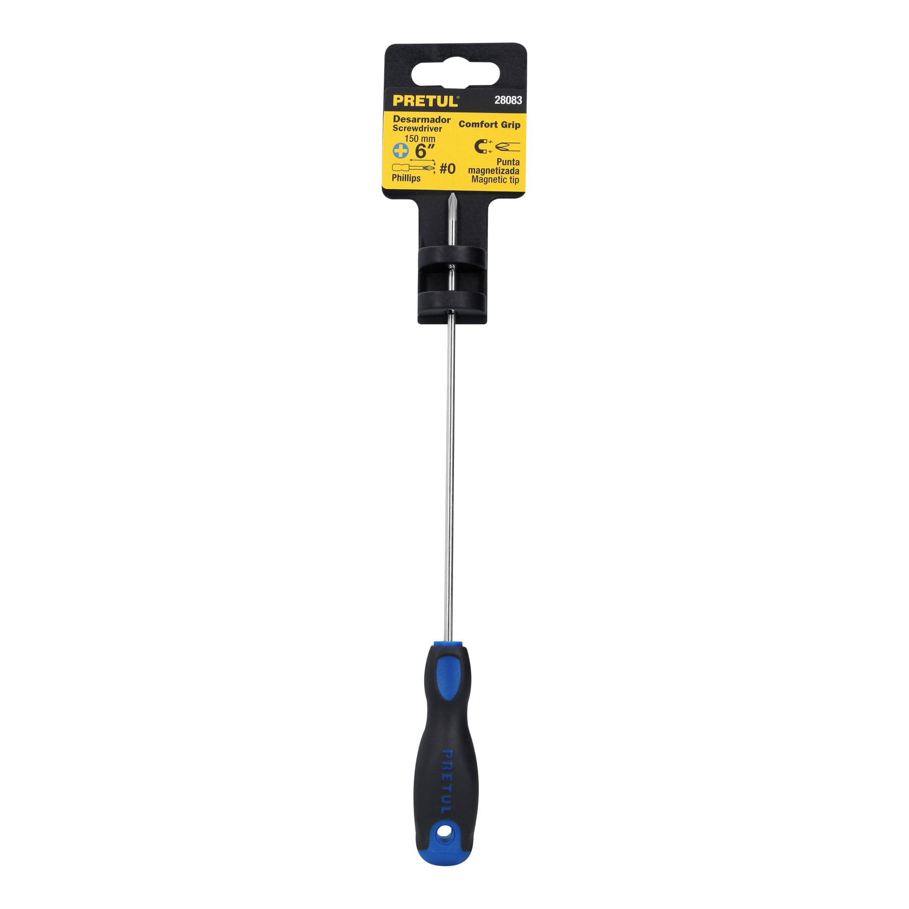 Desarmador de cruz 1/8' x 6' mango Comfort Grip, PRETUL - Imagen 4