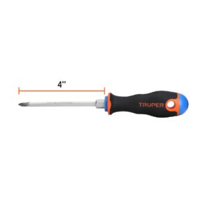 Desarmador de cruz 3/16' x 4' mango Comfort Grip, TRUPER - Imagen 4