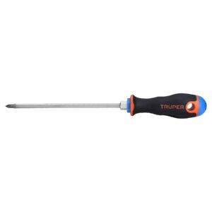 Desarmador de cruz 3/16' x 6' mango Comfort Grip, TRUPER