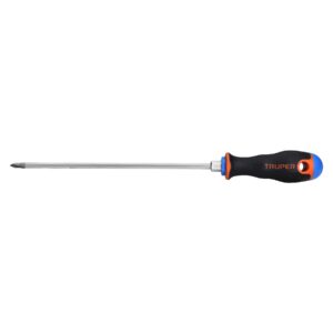 Desarmador de cruz 3/16' x 8' mango Comfort Grip, TRUPER