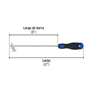 Desarmador de cruz 3/16' x 8' mango Comfort Grip, PRETUL - Imagen 3