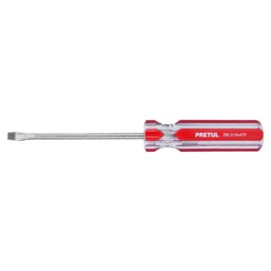 Desarmador plano 3/16 x 4' mango de PVC, PRETUL