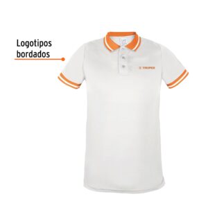 Playera polo performance para hombre, blanca, EEG, TRUPER - Imagen 3