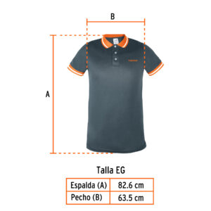 Playera polo performance para hombre, gris, EG, TRUPER - Imagen 5