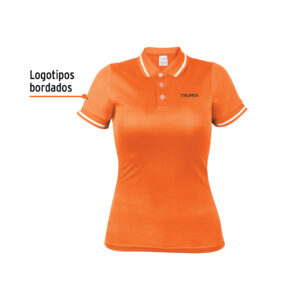 Playera polo performance para mujer, naranja, CH, TRUPER - Imagen 5