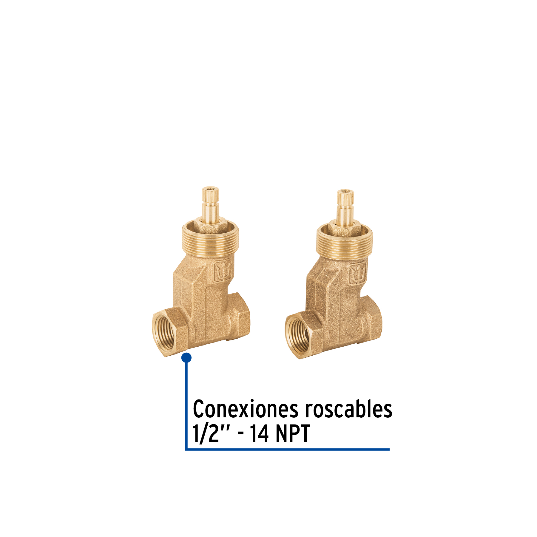 Juego llaves empotrar roscables,compresión,sin maneral FOSET - Imagen 4