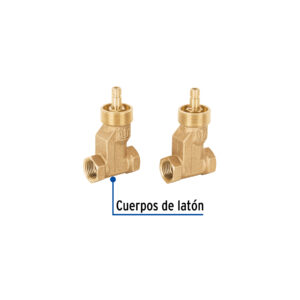 Juego llaves empotrar roscables,1/4 vuelta,sin maneral FOSET - Imagen 3