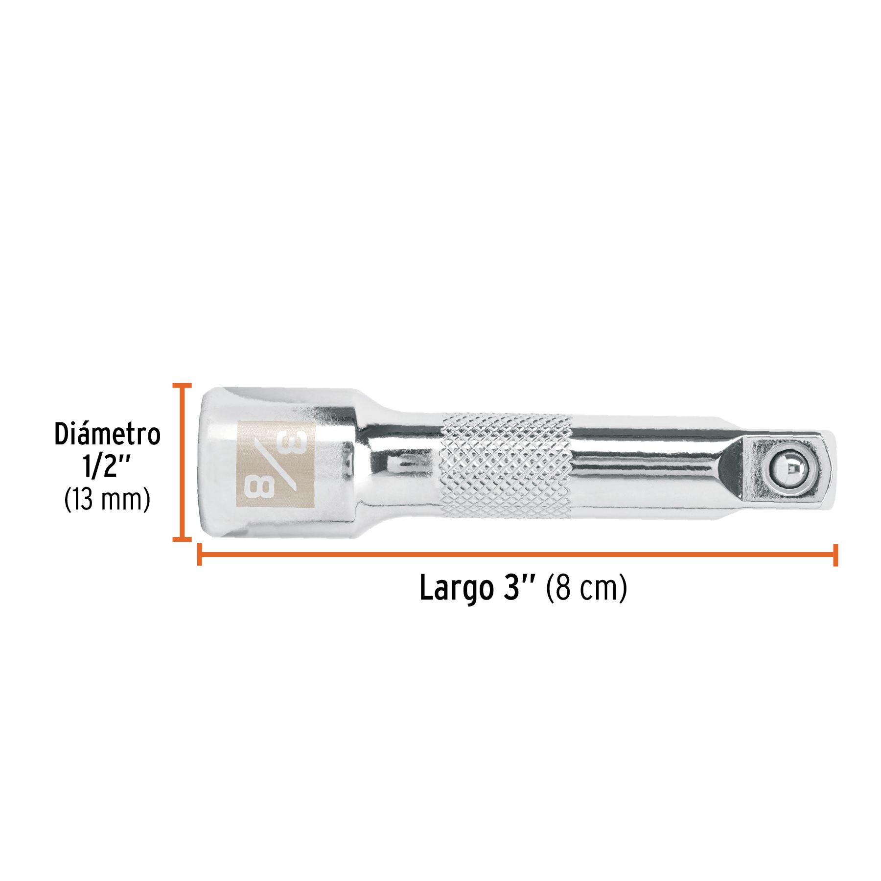 Extensión para matraca, cuadro 3/8', largo 3', TRUPER - Imagen 4