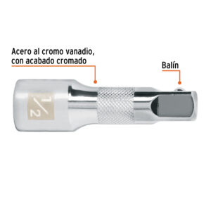 Extensión para matraca, cuadro 1/2', largo 2-1/2', TRUPER - Imagen 3