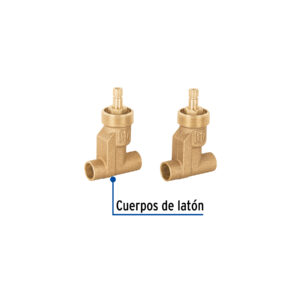 Juego llaves empotrar soldables,compresión,sin maneral BASIC - Imagen 3