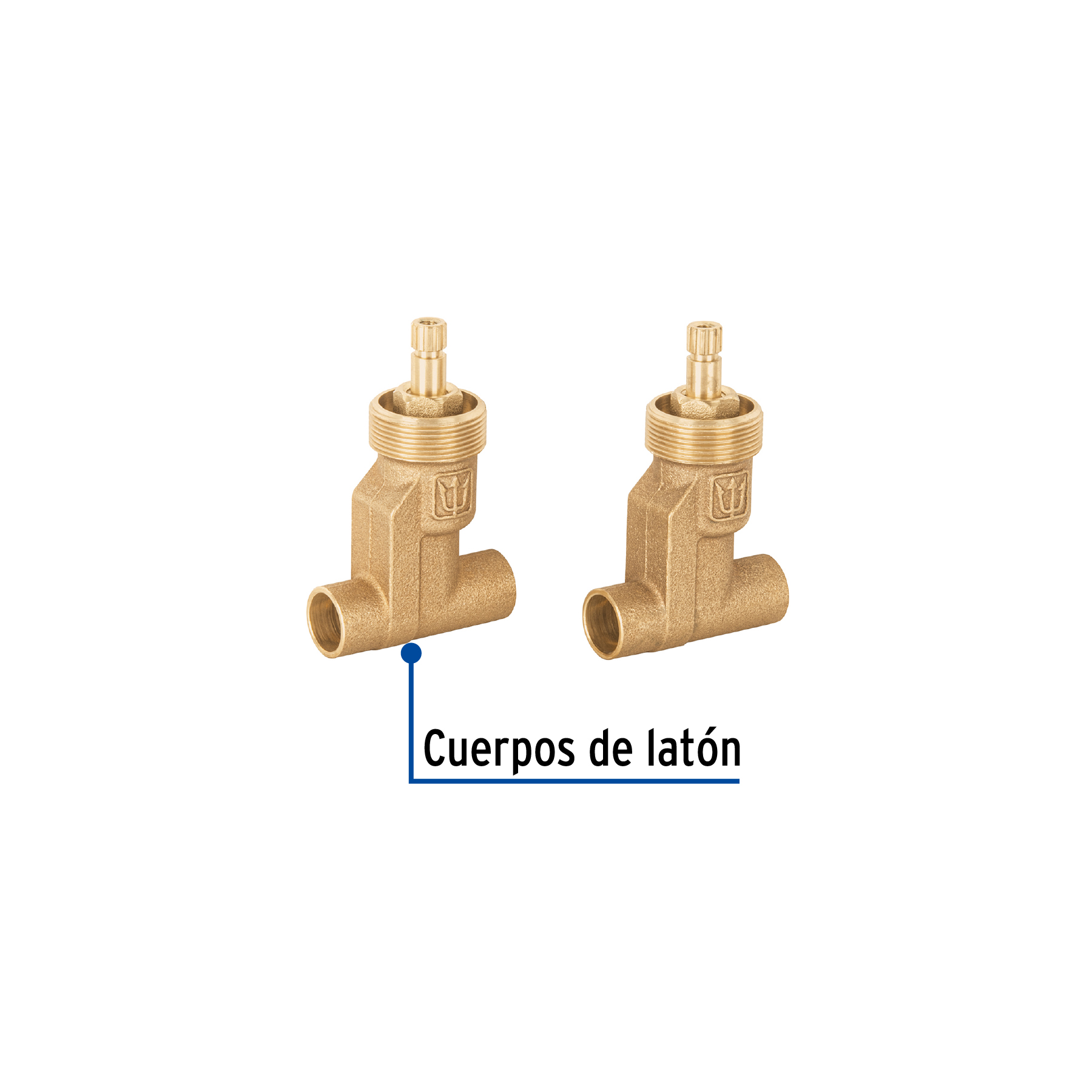 Juego llaves empotrar soldables,compresión,sin maneral BASIC - Imagen 3