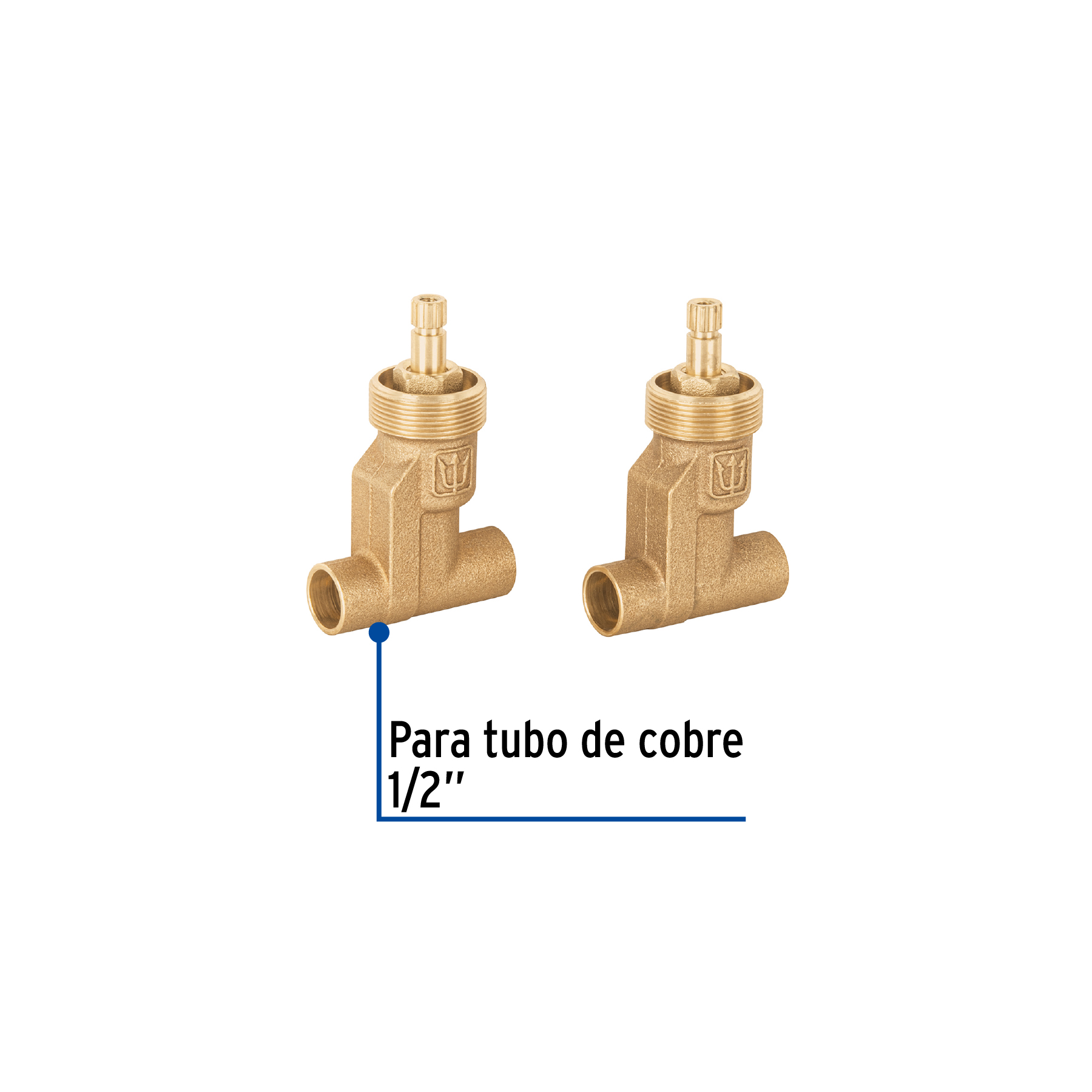 Juego llaves empotrar soldables,compresión,sin maneral BASIC - Imagen 4