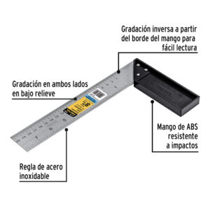 Escuadra 8' para carpintero, PRETUL - Imagen 3