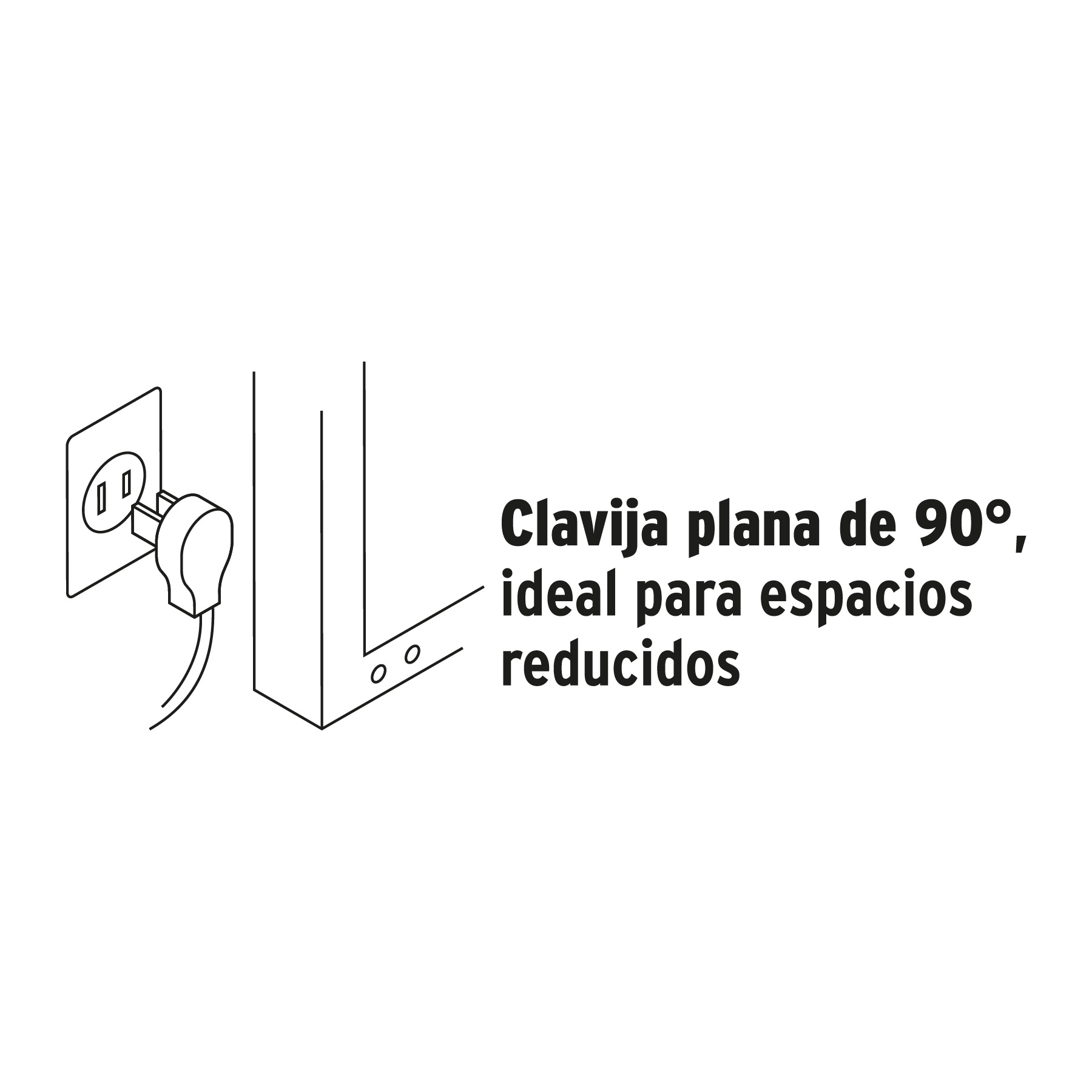 Extensión doméstica aterrizada 10 m blanca con clavija plana - Imagen 3