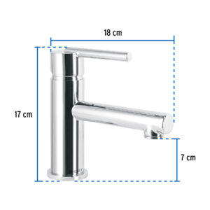 Monomando corto cromo para lavabo, FOSET ELEMENT - Imagen 4