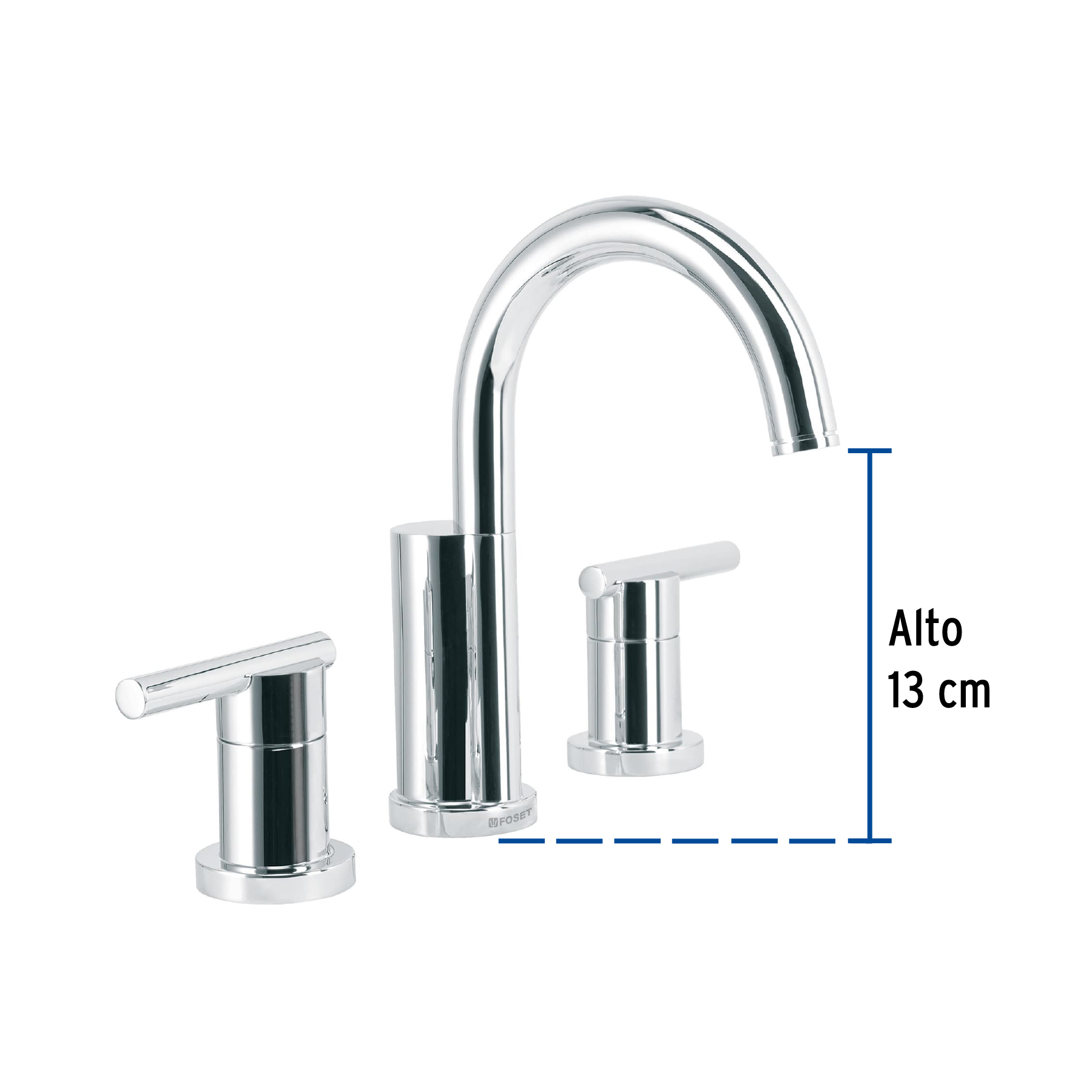 Mezcladora cromo para lavabo con taladros separados, ELEMENT - Imagen 4