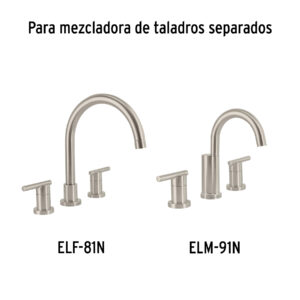 Juego manerales palanca para mezcladora, satín, ELEMENT - Imagen 5