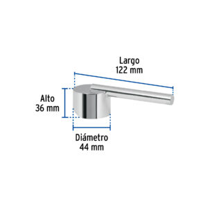 Maneral palanca para monomando de lavabo, cromo, ELEMENT - Imagen 4