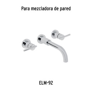 Juego manerales mezcladora de pared, lavabo, cromo, ELEMENT - Imagen 5