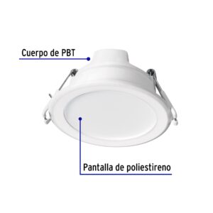 Luminario LED empotrable 5 W 6500 K, redondo, VOLTECK BASIC - Imagen 4