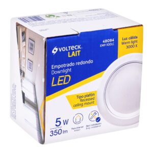 Luminario LED empotrable 5 W 3000 K, redondo, VOLTECK - Imagen 4