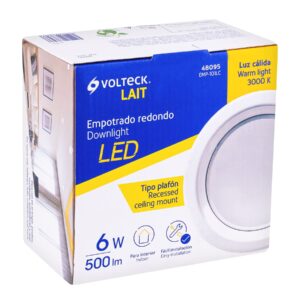 Luminario LED empotrable 6 W 3000 K, redondo, VOLTECK - Imagen 6