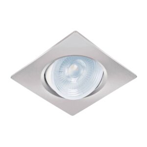 Luminario LED empotrable 5W 6500K, cuadrado, cromo, VOLTECK