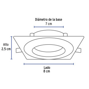 Luminario cuadrado blanco spot dirigible,lámpara no incluida - Imagen 4