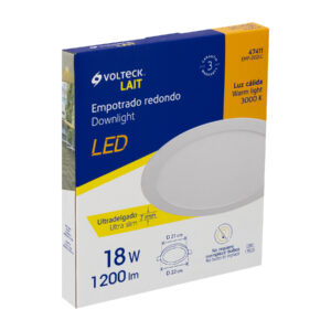 Luminario LED plafón 18W 3000K ultradelgado redondo, VOLTECK - Imagen 6