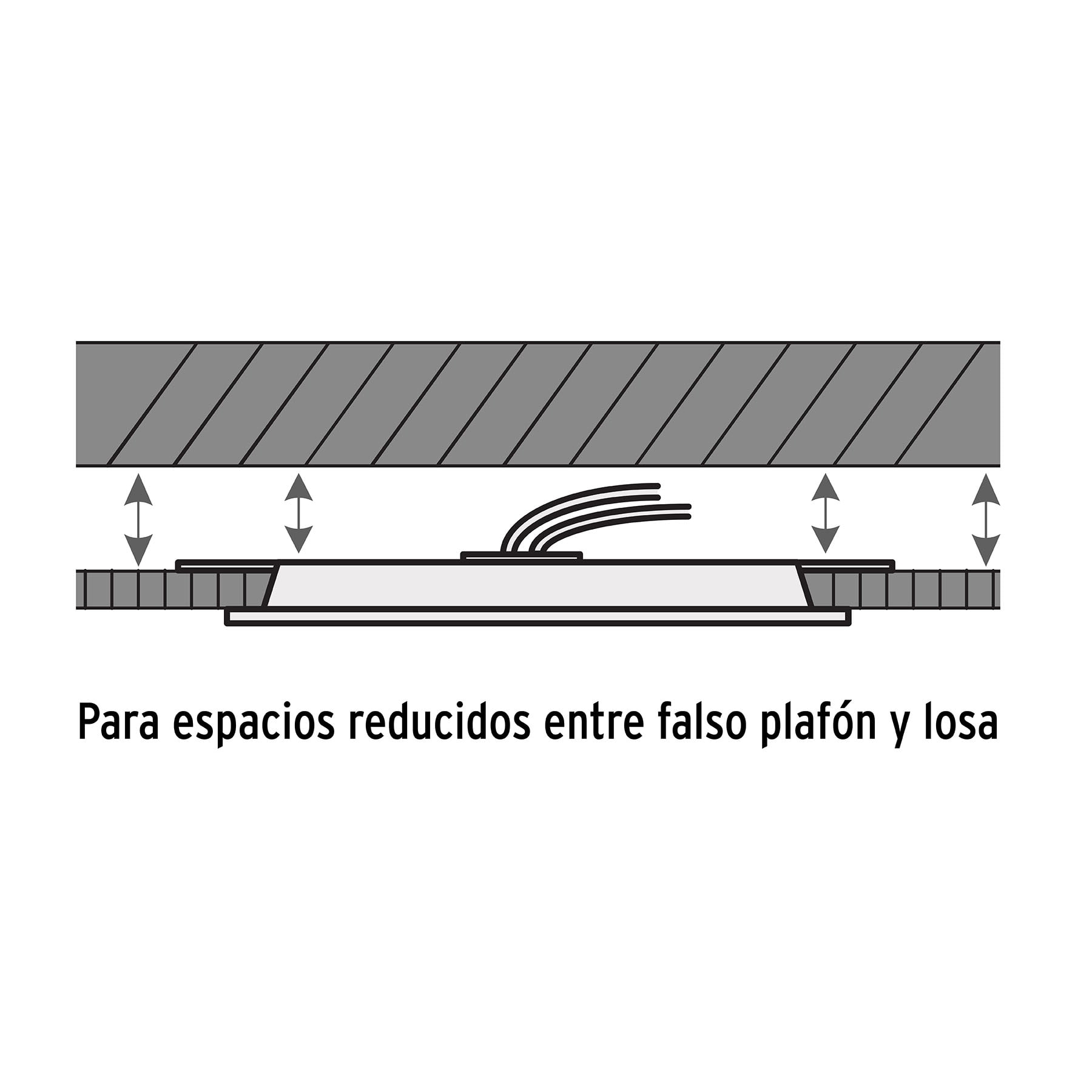 Luminario LED plafón 6W 3000K ultradelgado cuadrado VOLTECK - Imagen 5