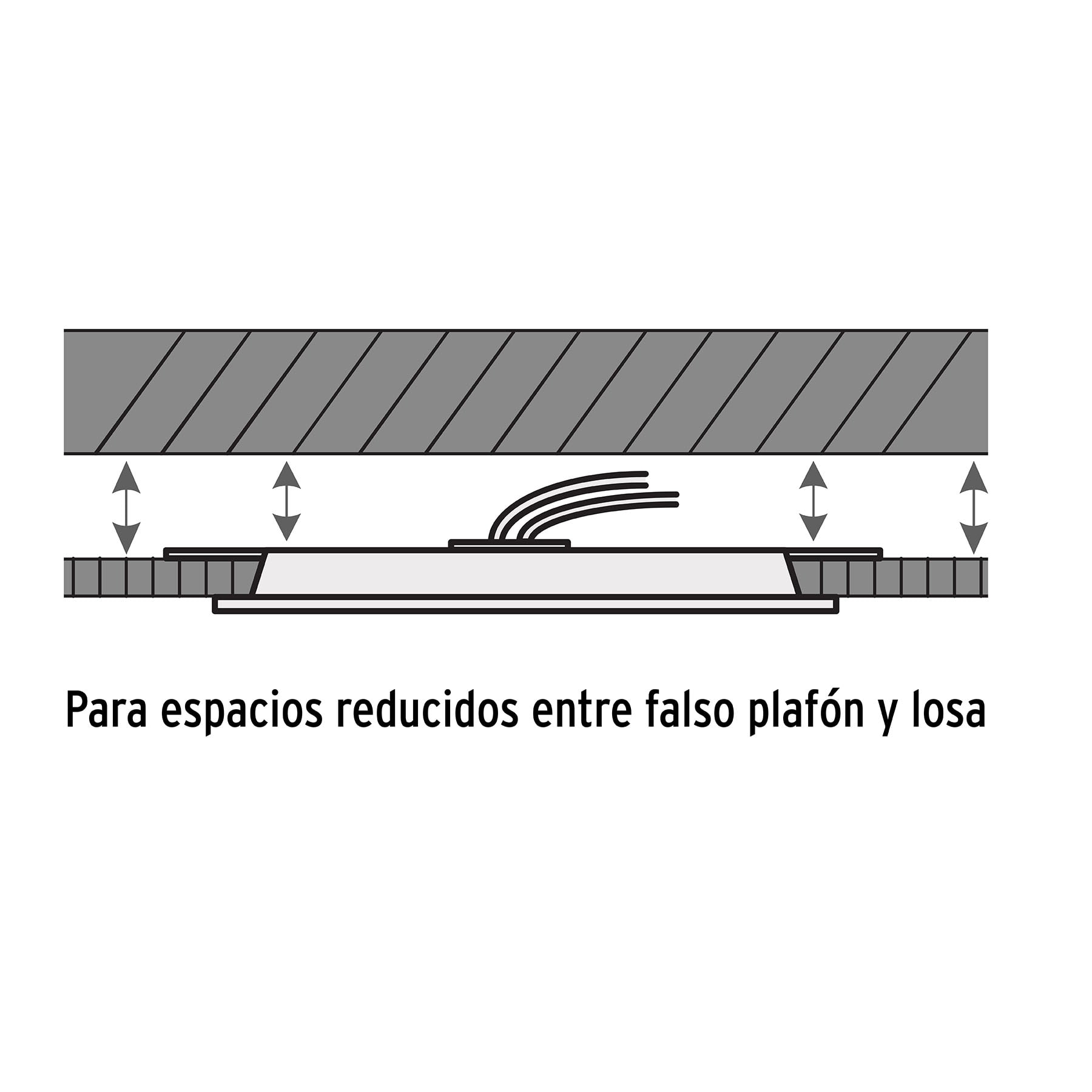 Luminario LED plafón 12W 3000K ultradelgado cuadrado VOLTECK - Imagen 5