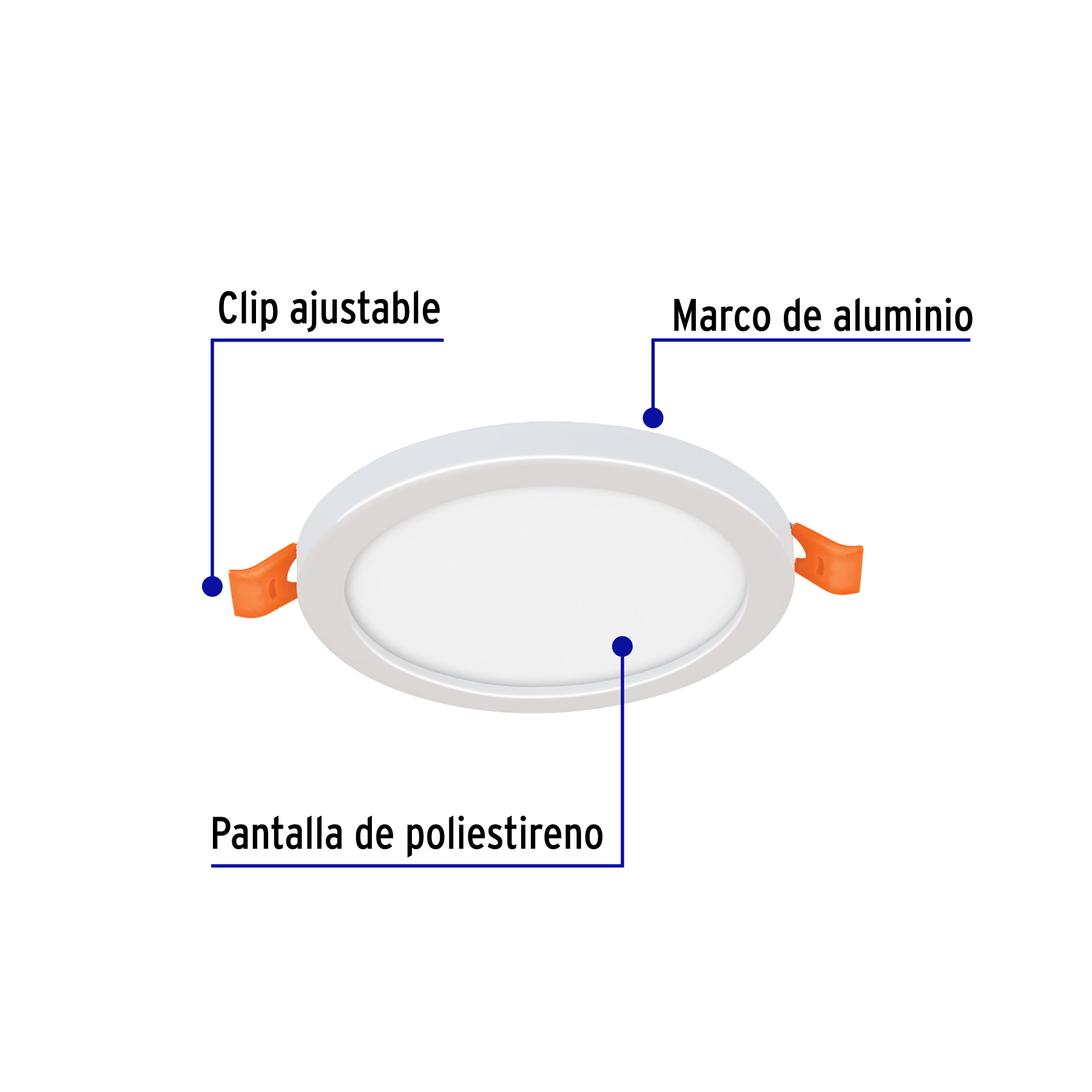 Luminario LED plafón 6W 6500K, ajustable, redondo, VOLTECK - Imagen 3