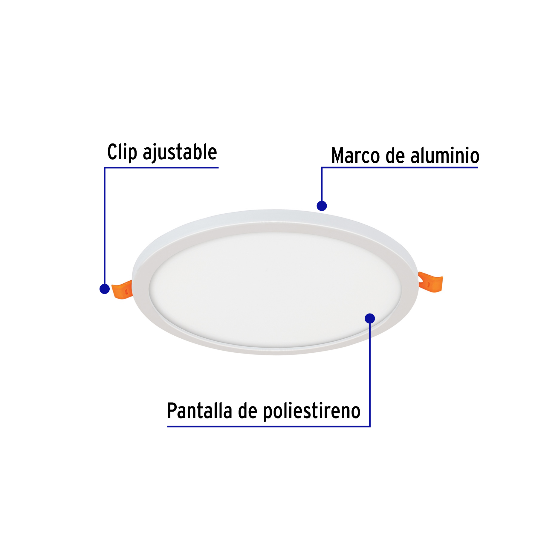 Luminario LED plafón 15W 6500K, ajustable, redondo, VOLTECK - Imagen 3