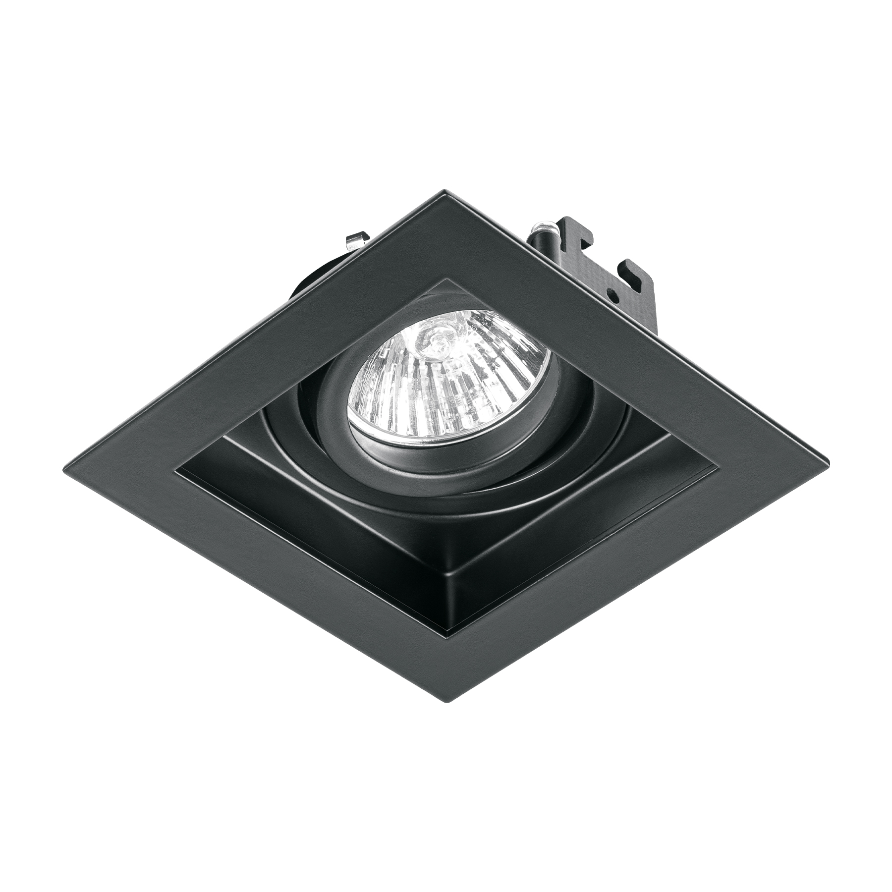 Luminario empotrable con 1 spot dirigible, negro, VOLTECK - Imagen 2
