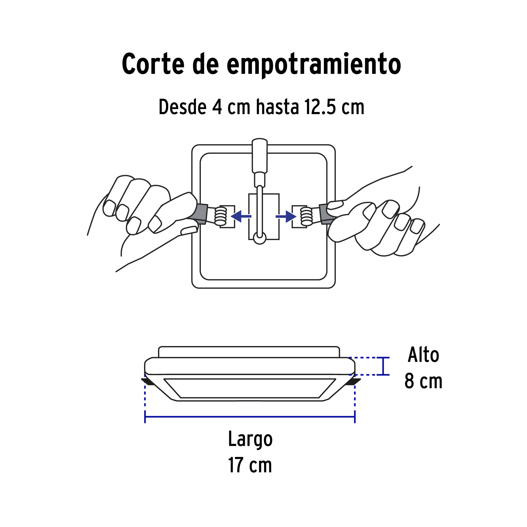 Luminario LED plafón 15W 6500K, ajustable, cuadrado, VOLTECK - Imagen 4