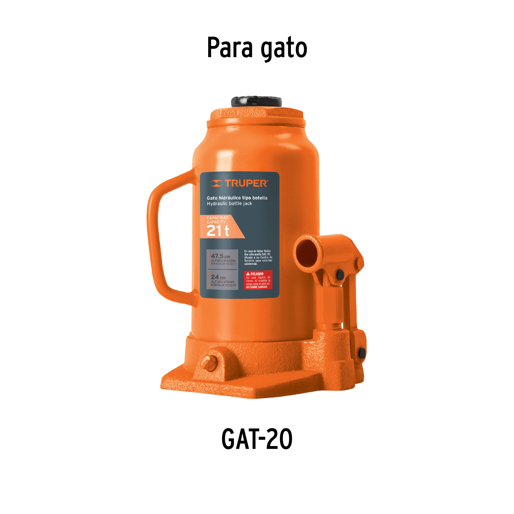 Empaques para gato hidráulico de botella de 20 Ton, TRUPER - Imagen 3