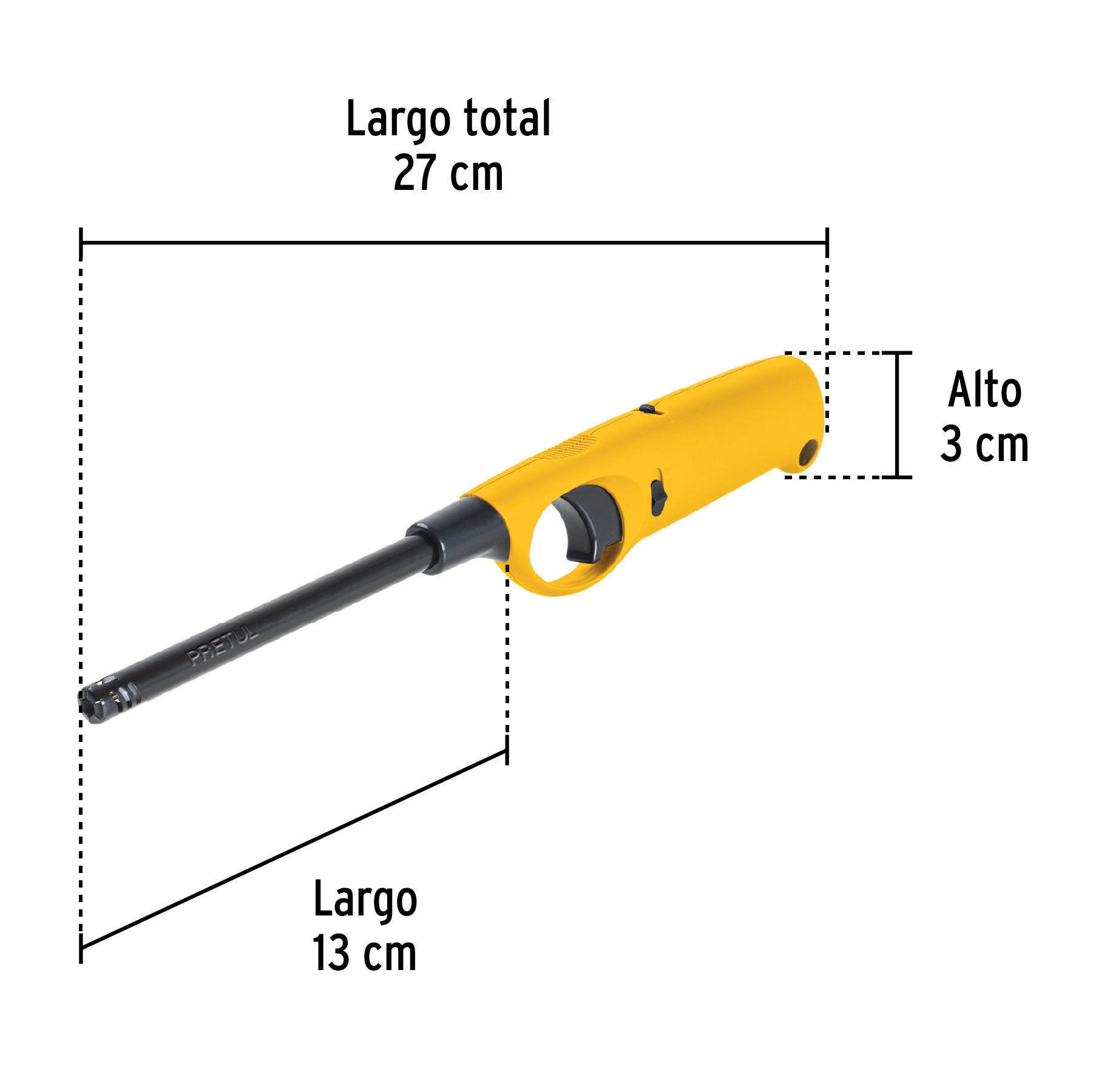 Encendedor para cocina, 27 cm, con recargador, PRETUL - Imagen 3