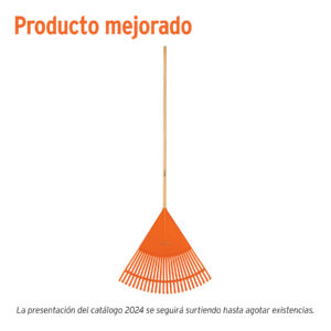 Escoba plástica para jardín, flexible, 26 dientes, mango 48' - Imagen 2