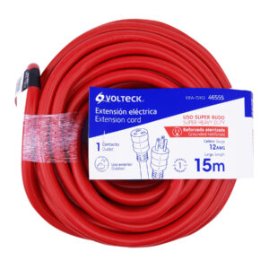 Extensión reforzada aterrizada 15 m 3x12 AWG, VOLTECK - Imagen 3