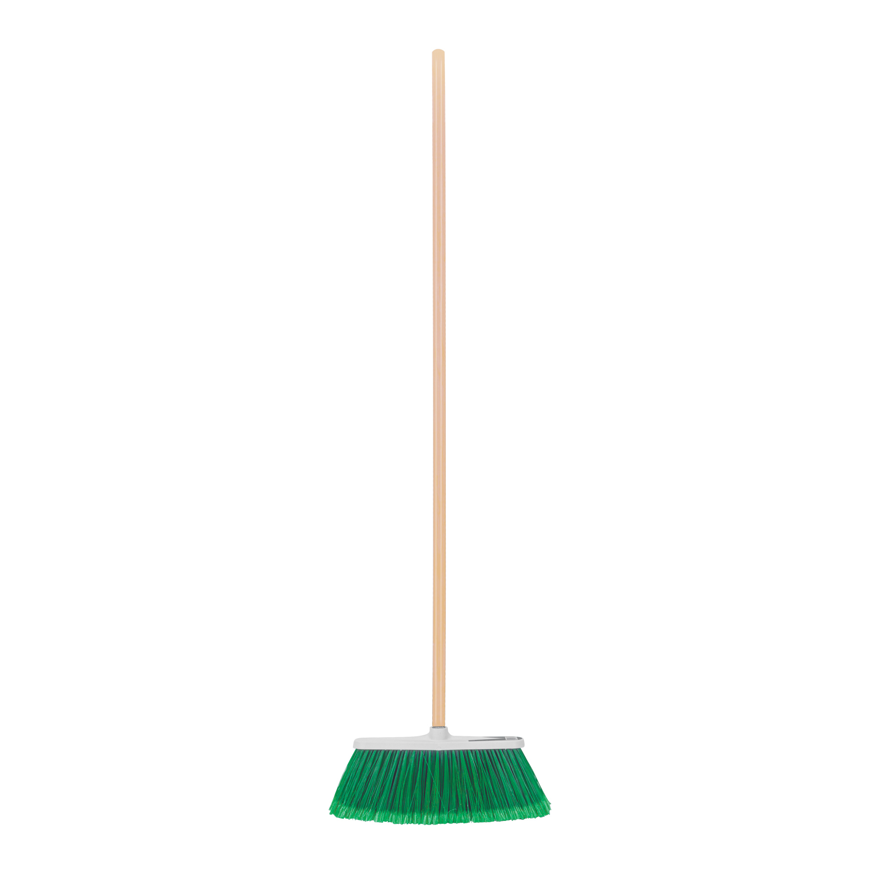 Escoba grande tipo cepillo, cerdas de PVC, bastón de madera - Imagen 2