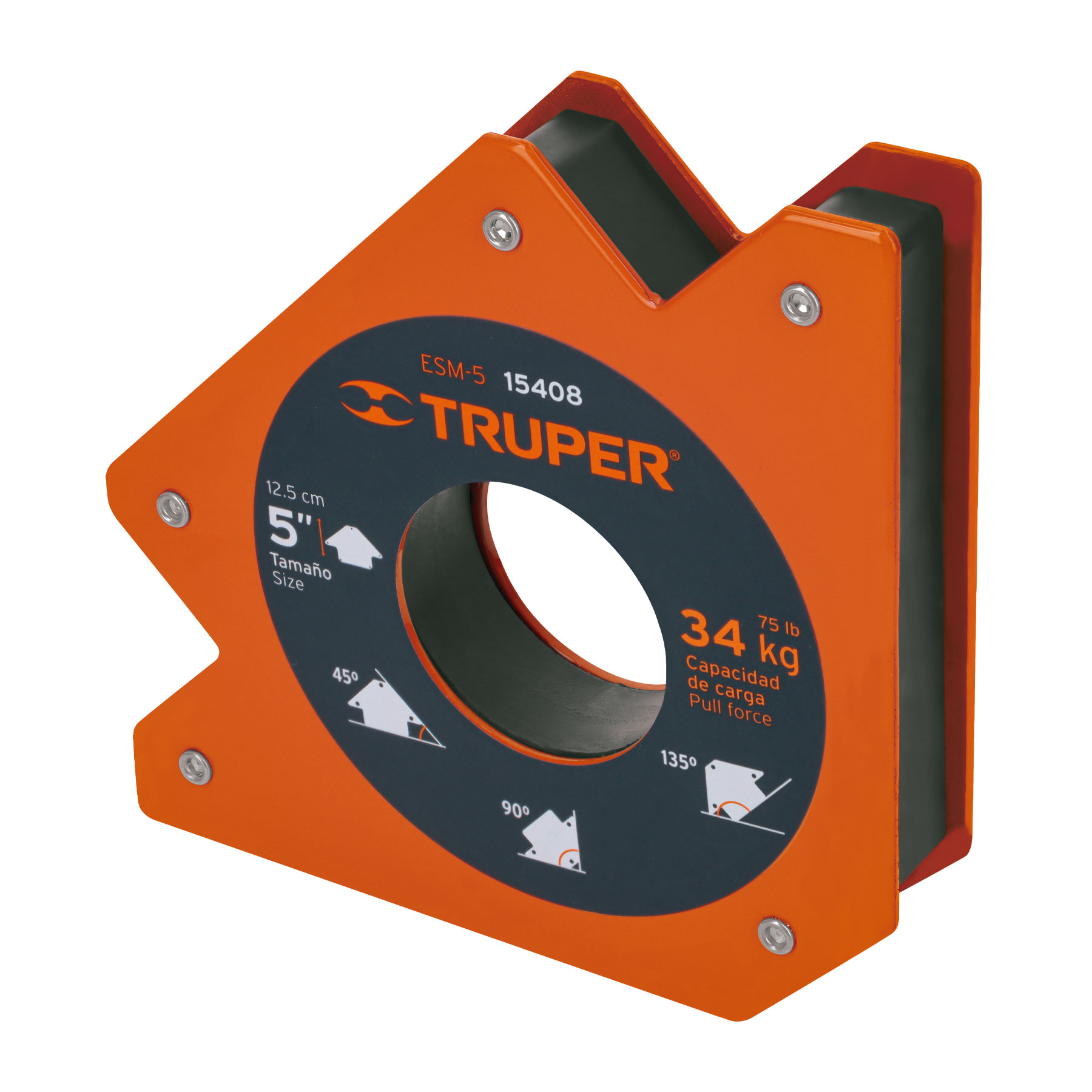 Escuadra magnética para soldar de 5', carga 34 kg, TRUPER - Imagen 2