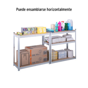 Estante metálico 5 repisas capacidad 35kg, 90x40x180, PRETUL - Imagen 5